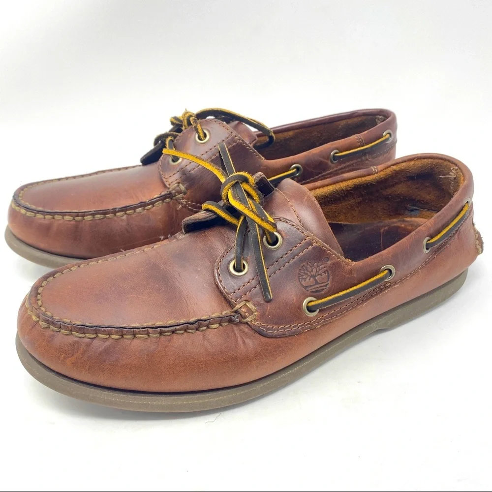 Timberland Boat Shoes Brown Leather
